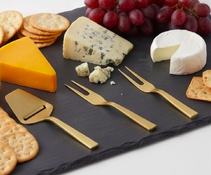 Gold Polished Finished Stainless Steel <b>Cheese</b> <b>Knives</b> <b>Set</b> Dishwasher Safe Ideal For Restaurant Hotel Events And Resort - Product Image 2
