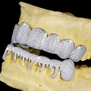Joyería Hip Hop: Grillz de Dientes de Lujo Personalizados, Chapados en Oro, de Plata de Ley 925, con Moissanita y Estilo Iced Out, Mejor Precio - Product Image 4