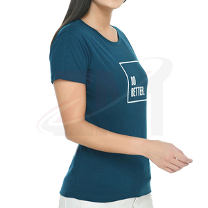 Camiseta de Algodón Lisa para Mujer, Corte Regular, Tejido Transpirable y Suave, Estilo Casual para Uso Diario de Verano, Simple, Minimalista, Cómoda y a la Moda - Product Image 4