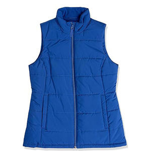 Chaleco Acolchado sin Mangas para Mujer, de Lona y Nailon, Impermeable, Transpirable, Estampado, con Cierre, para Invierno - Product Image 2