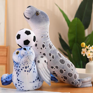 Peluche créative et mignonne de lion de mer et de phoque - Figurine réaliste d'animal marin en peluche, jouet doux, cadeau pour enfants et collectionneurs - Product Image 3