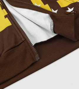 Conjunto de Sudadera con Capucha y Pantalones Anchos Estilo Urbano para Hombre, Lavado Ácido, Personalizado al por Mayor, Ropa de Invierno Holgada - Product Image 4