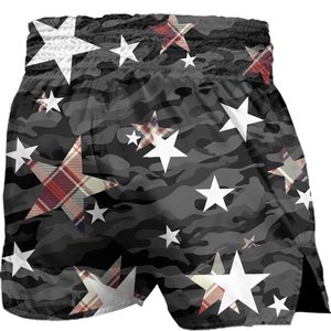 Shorts de boxe unisexes sur mesure OEM, finition satinée, sublimation, fentes latérales, légers, vente en gros, usine OEM - Product Image 4