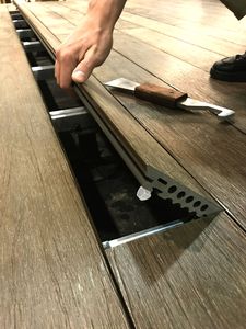 Perfil de Canal Cuadrado Tipo C&J con Espaciador Integrado de Aluminio, Perfil de Manija Gola para Decoración de Gabinetes de Cocina, Corte Personalizado - Product Image 2