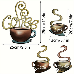 CIFbuy Modern Style Metal Coffee Cup Wall <b>Decor</b> <b>Retro</b> Kitchen Coffee Bar Home Decorations Framed Art Pick Service Available - Product Image 3