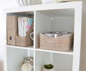 Cesta Organizadora de Mimbre Tejida a Mano, Caja de Almacenamiento Natural Ecológica para el Hogar, Decoración Rústica Boho, OEM ODM - Product Image 3