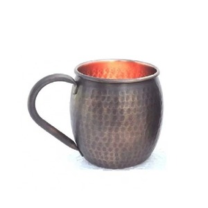 Mug en cuivre brillant, finition polie, pour boissons, gobelet en métal, tasse à eau ou à bière, fabriqué en Inde - Product Image 6