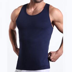 Débardeur de sport pour homme en polyester/coton, respirant, à séchage rapide, col en V, personnalisable, taille plus, OEM - Product Image 3