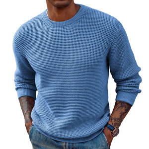 Pull en tricot élégant, chaud et respirant avec logo sur le devant, couleurs et motifs personnalisables, vêtements d'hiver confortables - Product Image 1