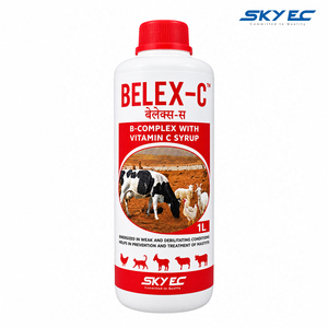 BELEX-C, Suplemento Líquido sin Granos con Complejo B y Vitamina C para Reforzar el Sistema Inmunológico en Ganado Vacuno, Búfalos, Terneros y Aves de Corral |   Paquete de 1 Litro - Product Image 1