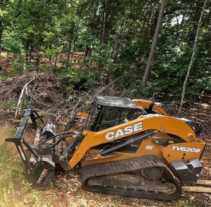 Chargeuse compacte sur chenilles de haute qualité avec broyeur forestier, machine robuste pour le défrichement des terres - Product Image 1