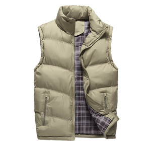 Men's White Hooded Sleeveless <b>Quilted</b> Jacket Canvas Windproof Waterproof Eco-Friendly Polyester Winter High Street Style <b>Single</b> - Product Image 5