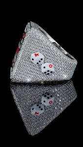 Anillo de Plata de Ley 925 con Diseño de Máquina Tragamonedas, Diamantes Moissanite VVS, Estilo Hip Hop, Casino, Lujoso, con Baño de Rodio - Product Image 3