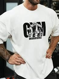 Camiseta Deportiva para Gimnasio, Personalizada con Estampado, para Hombre, Talla Grande, Impresión Serigráfica, Diseño Gráfico, Corte Holgado, Atlético - Product Image 1