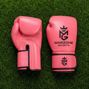 Gants de boxe en cuir Warzone Sports, à doigts entiers, fermeture à lacets, noir et bleu marine, pour adultes, pour l'extérieur - Product Image 2