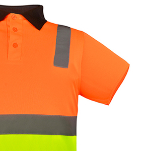 Chemise de travail d'extérieur à séchage rapide, fluorescente, haute visibilité, respirante, pour l'été, avec bandes réfléchissantes - Product Image 3