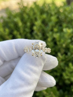 Brillanter 1,20 Karat Ovaler Schliff E VVS2 VS1 Labor-Gezüchteter Diamant-Verlobungsring IGI-Zertifiziert Vergoldet 10K/14K/18K Vintage Damenring