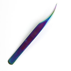 Juego de Pinzas para Pestañas de Acero Inoxidable con Punta de Fibra, Pinzas Profesionales para Extensión de Pestañas, Herramientas para Volumen y Aislamiento de Pestañas para Salones - Product Image 5