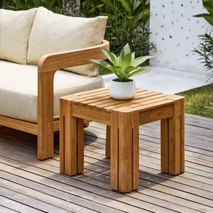 Table basse de jardin en teck, petite, pour extérieur, fabriquée en Indonésie WT554 - Product Image 1