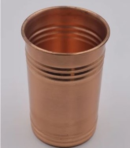 Dining Table Copper Glass Tumbler Manufacturer Ayurvedic Drinking Water Cup Bulk Export Metal <b>Drinkware</b> India - Product Image 6