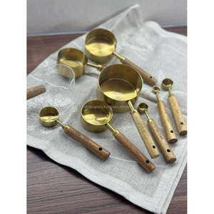 Juego de Cucharas Medidoras de Lujo, 4 Piezas, Ecológicas, Más Vendidas, de Acero Inoxidable con Mangos de Madera, Precio Económico - Product Image 5