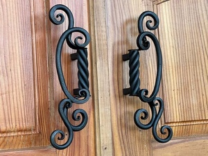 Manija de hierro forjado galvanizado resistente al óxido Iron Nature, estilo clásico, decorativa con motivos ornamentales, para puerta/portón rectangular de 10 pies - Product Image 2