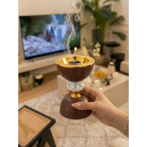 Quemador de incienso de sándalo con base de cristal, difusor de aromaterapia para uso en el hogar, accesorios de fragancia para el hogar - Product Image 1