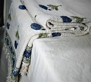 <b>Luxury</b> Antique Hand Block Print Cotton Throw <b>Blanket</b> Trendy Home Decor for Living Room Sofa Couch Travel Home Textile - Product Image 3