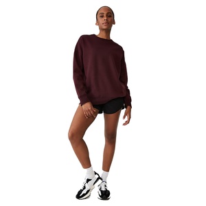 Sudadera de algodón liso para mujer más vendida con capucha, nuevo diseño, Sudadera de cuello redondo personalizada para invierno, patrón sólido bordado - Product Image 2