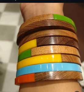 กำไลเรซิ่นสีส้มโปร่งแสง |   กำไลข้อมือเรซิ่นแบบหนาสำหรับผู้หญิง |   เครื่องประดับแฟชั่นขายส่ง - Product Image 5
