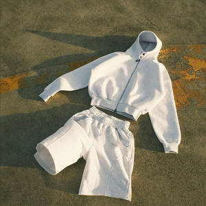 Soft Fabric Customized Logo Printed Hoodie and <b>Shorts</b> Outfit for <b>Men</b> Everyday Wear Hoodie and <b>Shorts</b> Two Piece for <b>Men</b> - Product Image 1