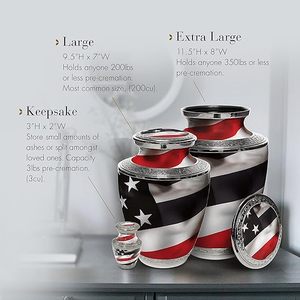 โกศโลหะสวยงามสำหรับบรรจุอัฐิมนุษย์ เหมาะสำหรับตกแต่งบ้านหรือห้องเก็บอัฐิ  โถเผาศพโลหะคุณภาพสูงที่เป็นที่ต้องการอย่างมาก - Product Image 3