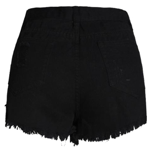 Women High Waist Denim Shorts Vintage Sexy Breathable Ripped Distressed Summer Hot Pants <b>Stretch</b> Casual Streetwear Trendy - Product Image 3