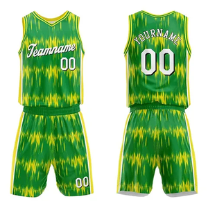 Uniforme de basket-ball unisexe de haute qualité, nouveau style, 100 % polyester, bonne qualité, personnalisable, entièrement imprimé. - Product Image 3