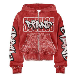 Sudadera con Capucha Hip Hop Personalizada al por Mayor, 100% Algodón, Gruesa, con Bolsillos, Ecológica, Transpirable y de Secado Rápido para Hombre - Product Image 2