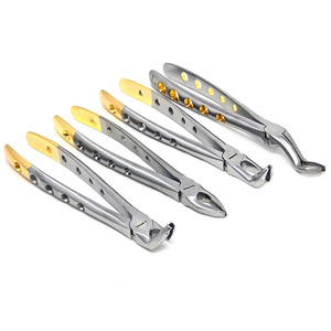 Lot de 4 forceps d'extraction dentaire à préhension profonde, anti-traumatiques, à pointe diamantée, à prix réduit, très demandés - Product Image 4