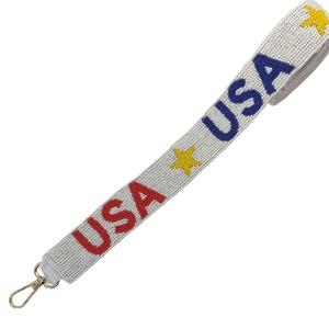 Sangle de sac rectangulaire en coton perlé Go Gators, style sport, faite à la main, accessoire de sac élégant, personnalisable - Product Image 4