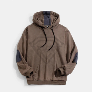Sweat-shirt à capuche en molleton pour homme, personnalisé, de qualité supérieure, style streetwear, épais, marron, fabricant OEM, survêtement d'hiver - Product Image 1