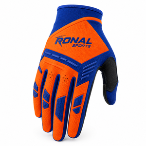 ถุงมือมอเตอร์ไซค์ RONAL SPORTS แบบกำหนดเอง สำหรับมอเตอร์ครอส ปั่นจักรยาน กีฬากลางแจ้ง ระบายอากาศได้ดี รองรับหน้าจอสัมผัส ผลิตจากโพลีเอสเตอร์และผ้าฝ้าย พร้อมหัวเข็มขัด - Product Image 1