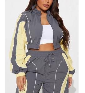 Conjunto Deportivo de Nylon Personalizado para Mujer, Chaqueta con Cierre y Pantalones de Nylon de Alta Calidad, Traje para Correr - Product Image 5