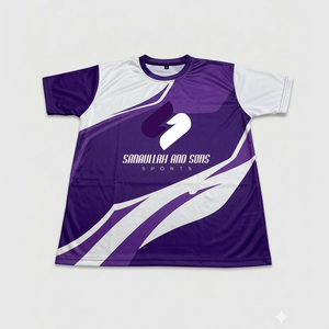 เสื้อยืดคอกลมผู้ชายสำหรับเล่นกีฬา พิมพ์ลายแบบซับลิเมชั่น แห้งเร็ว ระบายอากาศได้ดี เสื้อฟิตเนส รับผลิตแบบ OEM ขายส่ง - Product Image 6