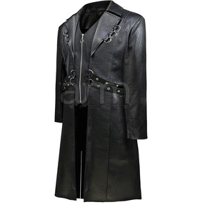 Pakistan Manufacturer Men Leather <b>Long</b> <b>Coat</b> Custom Size Oem Service Men Leather <b>Long</b> <b>Coat</b> - Product Image 3