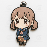 Porte-clés en silicone 3D personnalisés, écologiques, sur le thème de l'anime |   Promotions personnalisées de formes créatives, impression numérique sans nickel