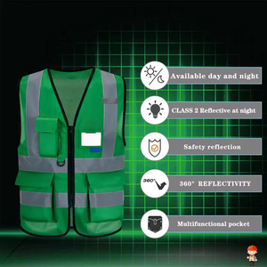 Chaleco de Seguridad Reflectante Personalizado para Exteriores, Unisex, Ropa de Trabajo, Chaqueta sin Mangas, Impermeable, Resistente al Agua, Alta Visibilidad - Product Image 4