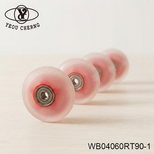 ล้อ PU สำหรับงานหนัก ขนาด 60x20 มม. ความแข็ง 90A สีแดง แกน PP สำหรับกระเป๋าเดินทางธุรกิจ - Product Image 3