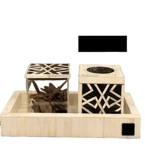 Quemador de incienso Bakhoor de carbón con incrustaciones de hueso de diseño moderno recién llegado de la India Quemador de incienso Bakhoor hecho a mano Mubkhar Mabkhara - Product Image 1