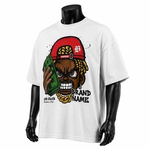 T-shirt pour homme, couleur blanche, manches courtes, impression graphique personnalisée, streetwear, qualité supérieure, jersey 100% coton, coupe classique - Product Image 2