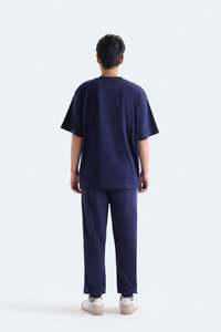 Camiseta Oversize de Algodón para Hombre, Estilo Urbano, Ajuste Holgado, Tejido Pesado, Lisa, con Estampado Personalizado, Proveedor al por Mayor - Product Image 3