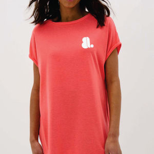 Camiseta de Manga Corta para Mujer, Ecológica, 100% Algodón Orgánico, Lisa, de Corte Largo, Secado Rápido y Transpirable, Informal de Verano - Product Image 5
