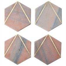 Sustainable Eco-Friendly Stone <b>Marble</b> <b>Coasters</b> Durable Washable Mats & Pads - Product Image 4